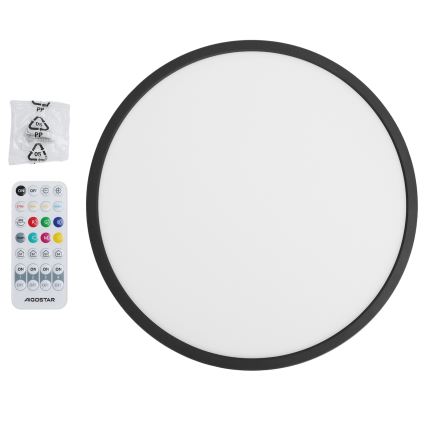 Brilagi - LED RGBW dimmbare Deckenleuchte VIBE LED/36W/230V 3000-6500K Ø 40 cm schwarz + Fernbedienung