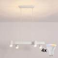 Brilagi - LED RGBW dimmbare Pendelleuchte SELE 4xGU10/6,5W/230V 2700-6500K weiß