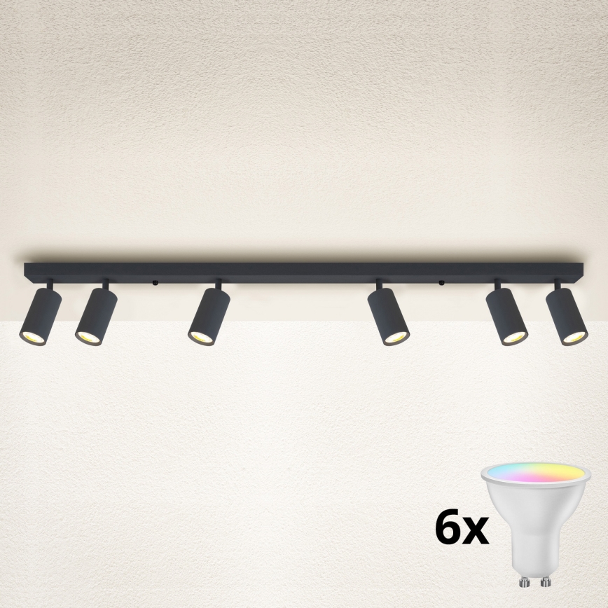 Brilagi - LED RGBW dimmbarer Einbau-Spot SELE 6xGU10/6,5W/230V 2700-6500K Anthrazit