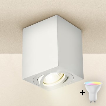 Brilagi - LED RGBW dimmbarer Einbauspot MIA 1xGU10/30W/230V 2700-6500K Wi-Fi 100x80 mm weiß