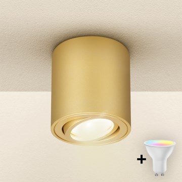 Brilagi - LED RGBW dimmbarer Einbaustrahler MIA 1xGU10/30W/230V 2700-6500K Wi-Fi 84x80 mm goldfarben