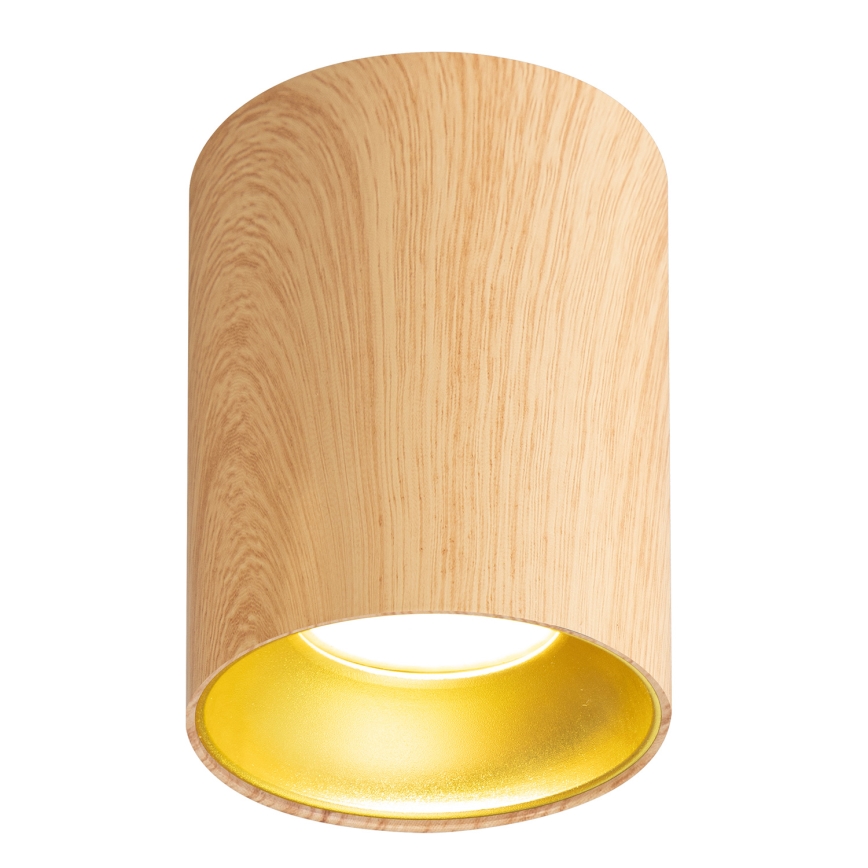 Brilagi - LED RGBW dimmbarer Deckenspot TRINE 1xGU10/4,8W/230V 3000K Eichen-Dekor + Fernbedienung