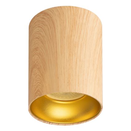 Brilagi - LED RGBW dimmbarer Deckenspot TRINE 1xGU10/4,8W/230V 3000K Eichen-Dekor + Fernbedienung