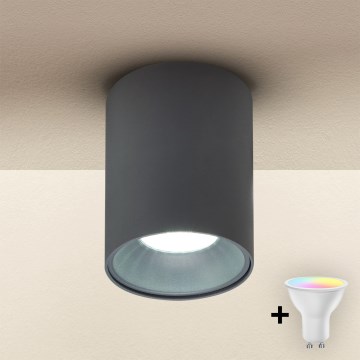 Brilagi - LED RGBW dimmbarer Einbaustrahler TRINE 1xGU10/6W/230V 3000K Anthrazit + Fernbedienung