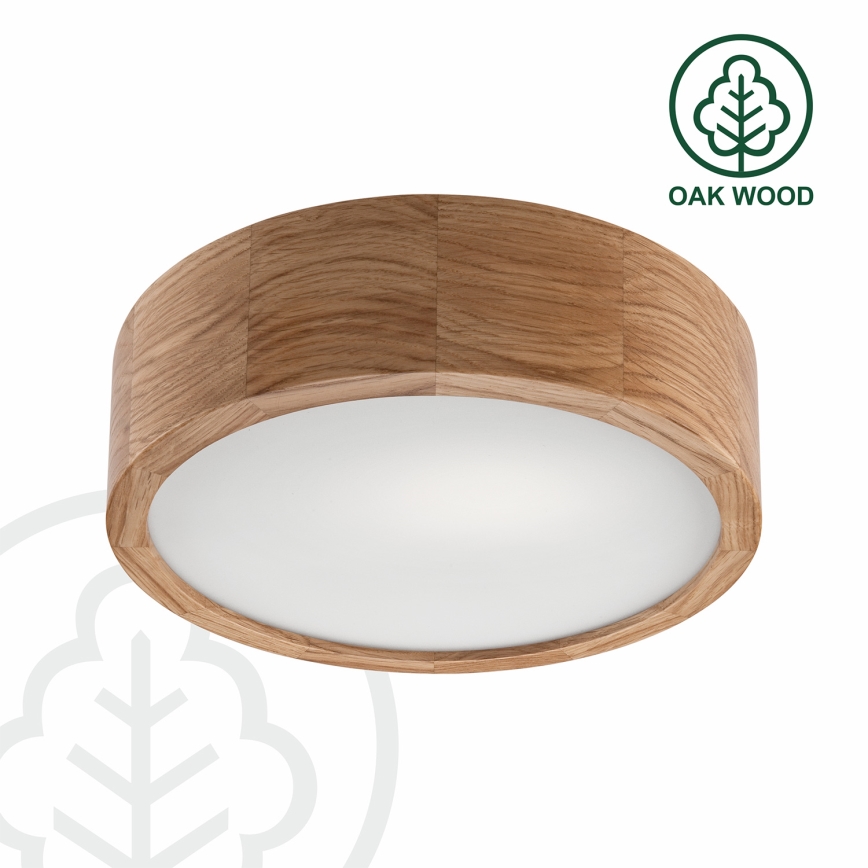 Brilagi - Plafoniera LED RGBW dimmerabile CARVALHO 1xE27/9W/230V 2700-6500K Wi-Fi rovere diam. 27,5 cm