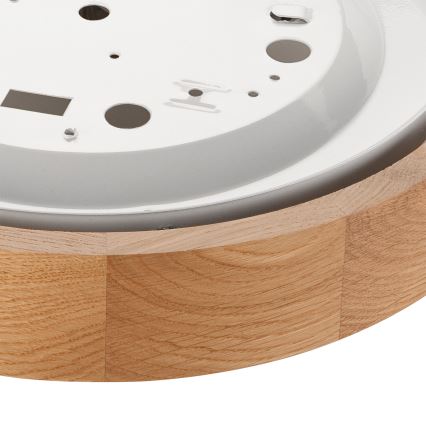 Brilagi - Plafoniera LED RGBW dimmerabile CARVALHO SLIM 1xE27/9W/230V 2700-6500K Wi-Fi rovere Ø 27 cm