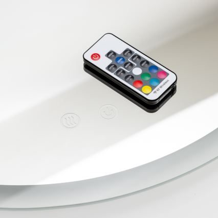 Brilagi - Specchio da bagno riscaldato dimmerabile LED RGBW con retroilluminazione CLARA PRO LED/19W/230V Ø 60 cm 3000/4000/6500K IP44 CRI 90 + telecomando