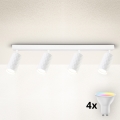 Brilagi - LED RGBW faretto dimmerabile SELE DIAMANT 4xGU10/6,5W/230V 2700-6500K Wi-Fi bianco