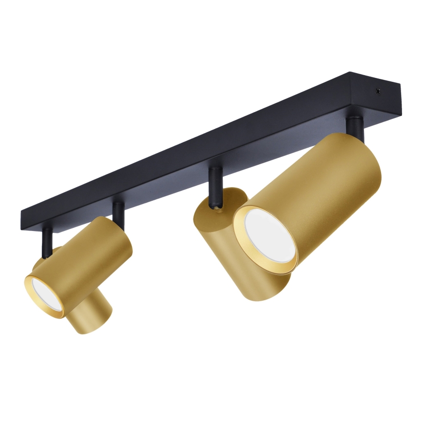 Brilagi - Faretto LED RGBW dimmerabile SELE GOLDEN 4x GU10/6W/230V 3000K nero/oro + telecomando