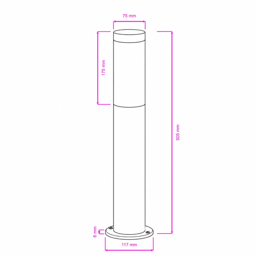 BRILAGI - Lampada da esterno dimmerabile LED RGBW ELIA 1xE27/6,5W/230V 2700-6500K IP44 Wi-Fi 50 cm antracite