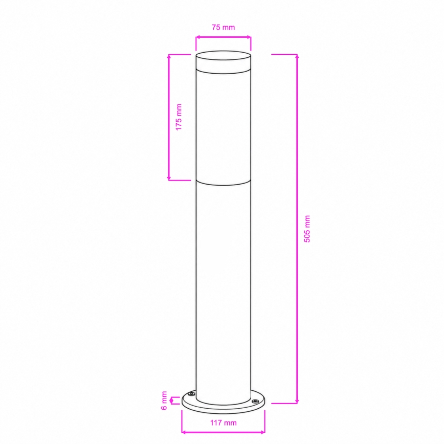 BRILAGI - Lampada da esterno LED RGBW dimmerabile ELIA 1xE27/6,5W/230V 2700-6500K IP44 Wi-Fi 50 cm cromo opaco