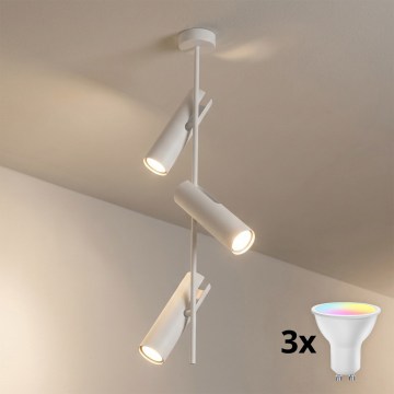 Brilagi - LED RGBW Lustre dimmable sur tige BRANCH 3xGU10/6,5W/230V 2700-6500K blanc
