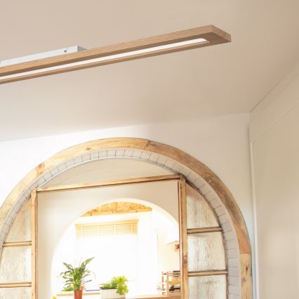 Brilagi - LED RGBW Pannello dimmerabile WOODY FRAME LED/34W/230V 11,5x123 cm 2700-6500K quercia + telecomando