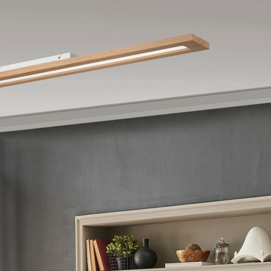 Brilagi - LED RGBW Pannello dimmerabile WOODY FRAME LED/34W/230V 11,5x123 cm 2700-6500K quercia + telecomando