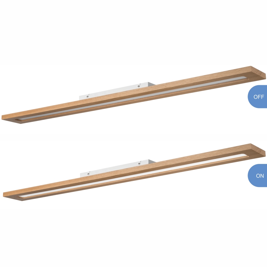 Brilagi - LED RGBW Pannello dimmerabile WOODY FRAME LED/34W/230V 11,5x123 cm 2700-6500K quercia + telecomando
