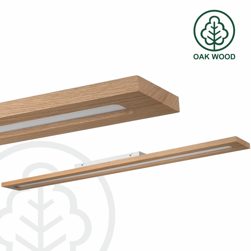 Brilagi - LED RGBW Pannello dimmerabile WOODY FRAME LED/34W/230V 11,5x123 cm 2700-6500K quercia + telecomando