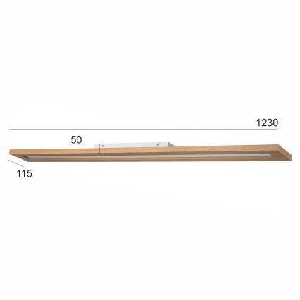 Brilagi - LED RGBW Pannello dimmerabile WOODY FRAME LED/34W/230V 11,5x123 cm 2700-6500K quercia + telecomando