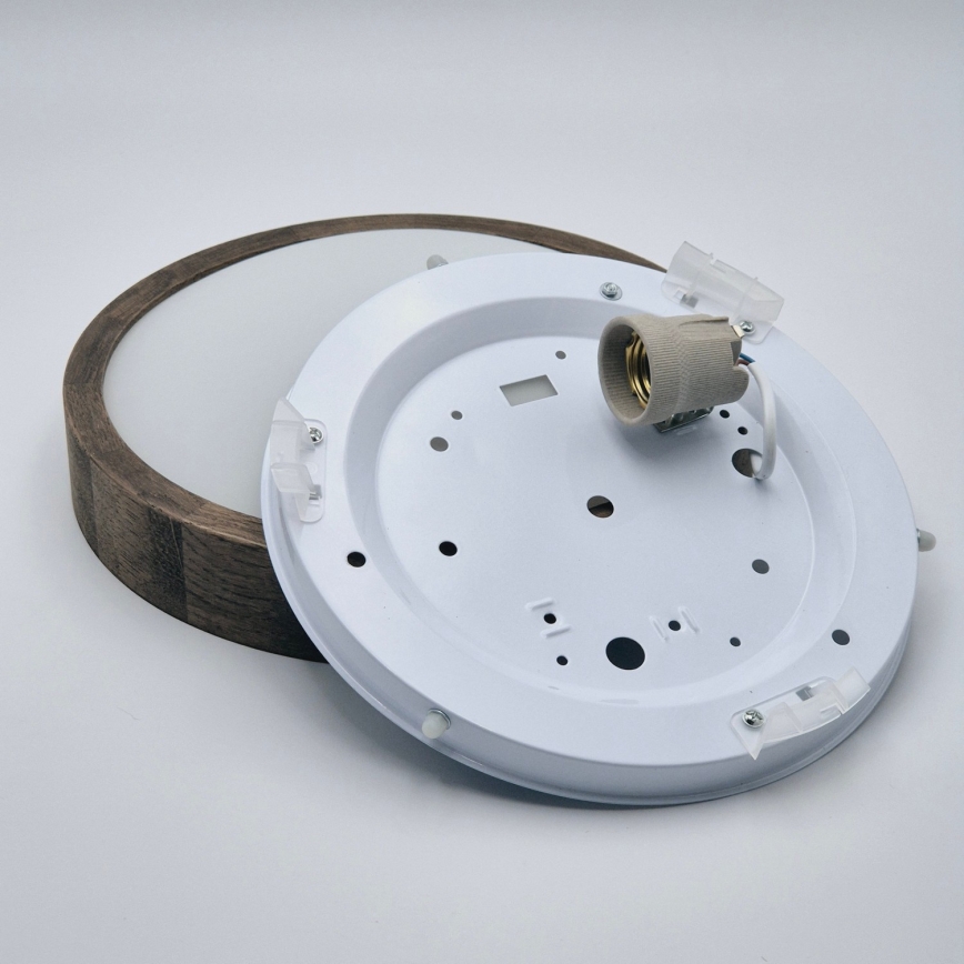 Brilagi - Lampada da soffitto dimmerabile LED RGBW CARVALHO SLIM 1xE27/9W/230V 2700-6500K Wi-Fi rovere Ø 27 cm