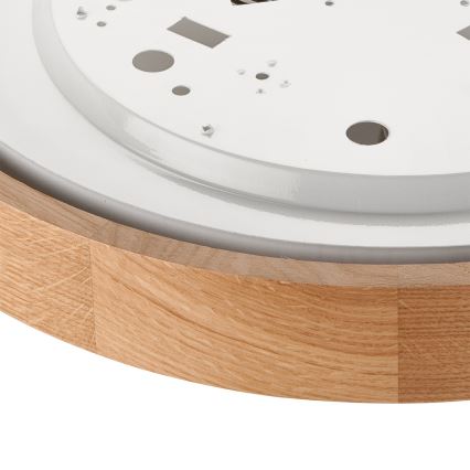 Brilagi - Plafoniera LED RGBW dimmerabile CARVALHO SLIM 2xE27/9W/230V 2700-6500K Wi-Fi rovere Ø 37 cm