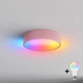 BRILAGI - LED RGBW Plafonnier dimmable CLARE 1xE27/12W/230V Ø 20 cm rose