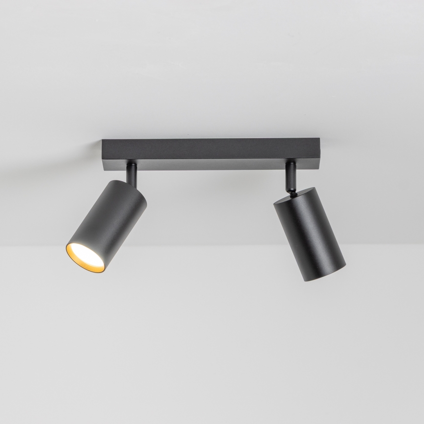 Brilagi - Spot LED RGBW dimmable SELE 2xGU10/4,8W/230V 3000K noir/doré + télécommande