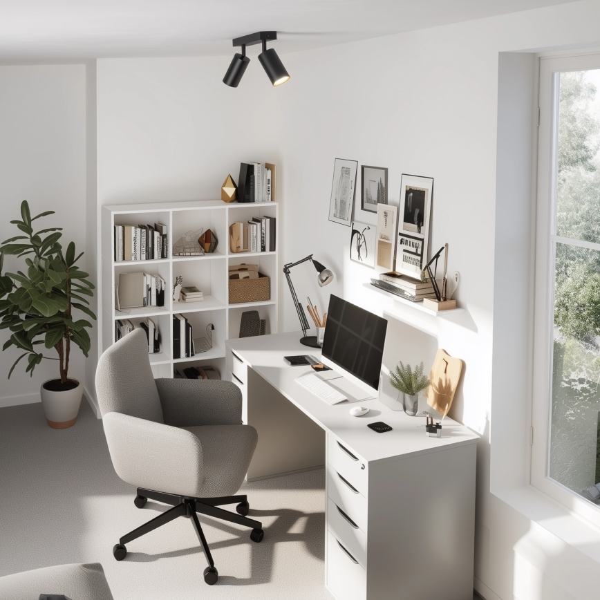 Brilagi - Spot LED RGBW dimmable SELE 2xGU10/6W/230V 3000K noir/doré + télécommande