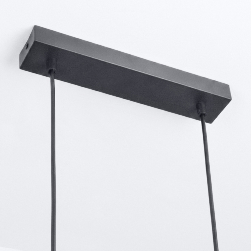 Brilagi - Suspension LED RGBW dimmable sur câble SELE 6xGU10/6,5W/230V 2700-6500K noir/décor chêne + télécommande