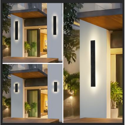 Brilagi - LED-dimmbare Solar-Wandleuchte SUN LED/2,5W/3,7V 30 cm 2000 mAh IP44