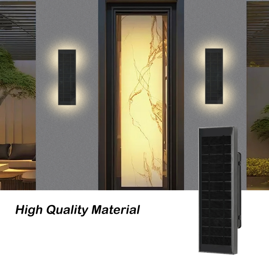 Brilagi - LED-dimmbare Solar-Wandleuchte SUN LED/2,5W/3,7V 30 cm 2000 mAh IP44