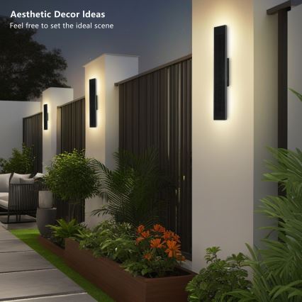 Brilagi - LED-dimmbare Solar-Wandleuchte SUN LED/4W/230V 60 cm 4000 mAh IP44