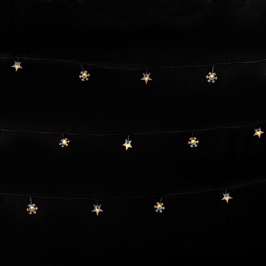 BRILAGI - LED-Solar-Weihnachtslichterkette, 50 LEDs, 8 Funktionen, 12 m, 800 mAh, IP65, warmweiß