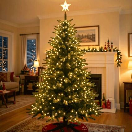 BRILAGI - LED-Solar-Weihnachtslichterkette 500 LEDs / 8 Funktionen, 52 m, 1200 mAh, IP65, warmweiß