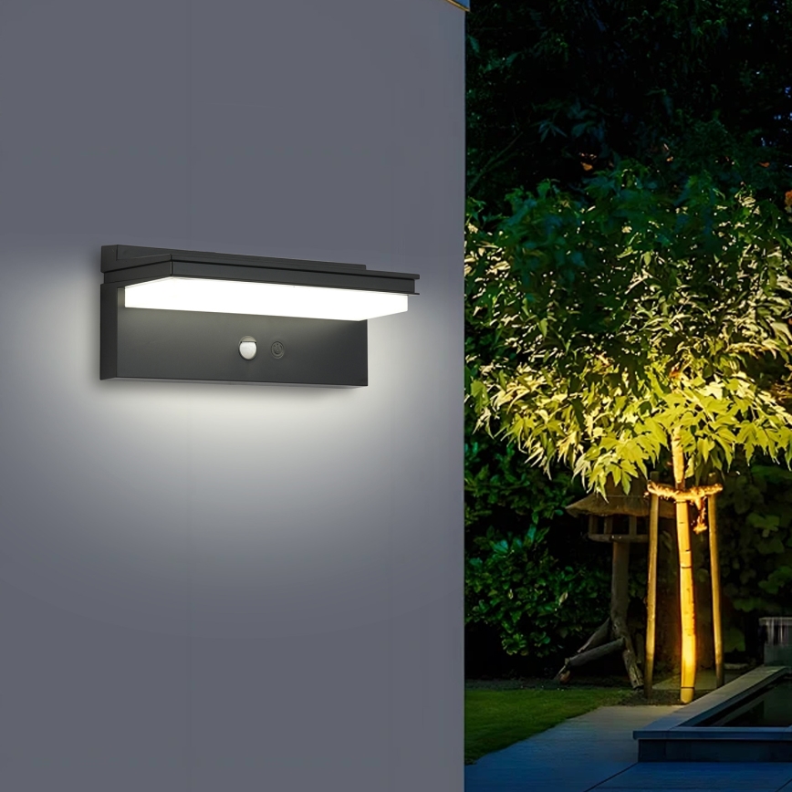 Brilagi - LED Solar-Wandleuchte mit Sensor SUN SENSE LED/10W/3,7V 4000 mAh IP44