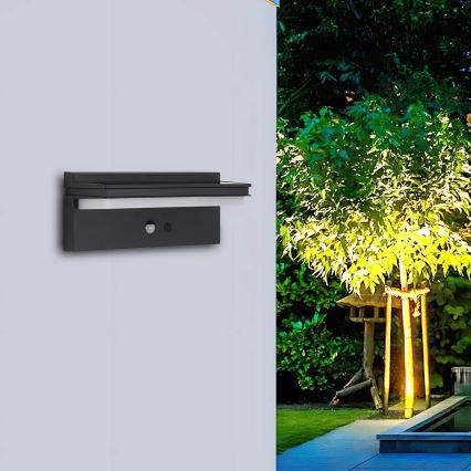Brilagi - LED Solar-Wandleuchte mit Sensor SUN SENSE LED/10W/3,7V 4000 mAh IP44
