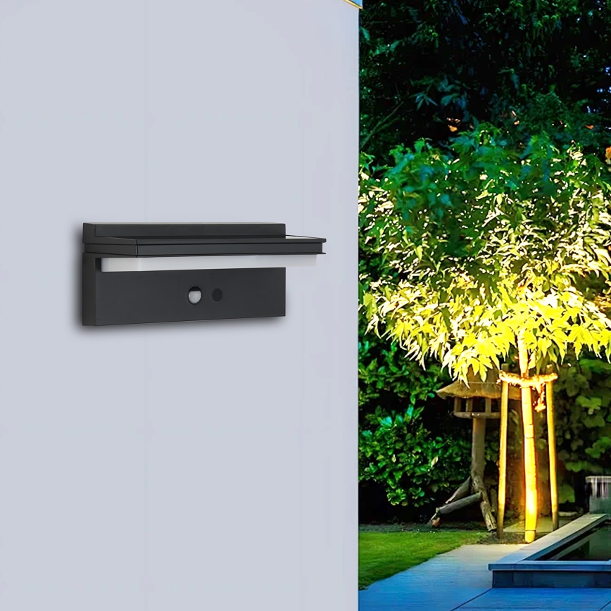 Brilagi - LED Solar-Wandleuchte mit Sensor SUN SENSE LED/10W/3,7V 4000 mAh IP44