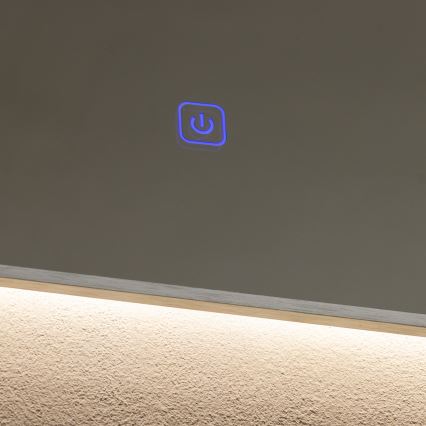 Brilagi - Specchio da bagno LED DESIO LED/24W/230V 60x60 cm argento IP44 CRI 90 dimmerabile + CCT