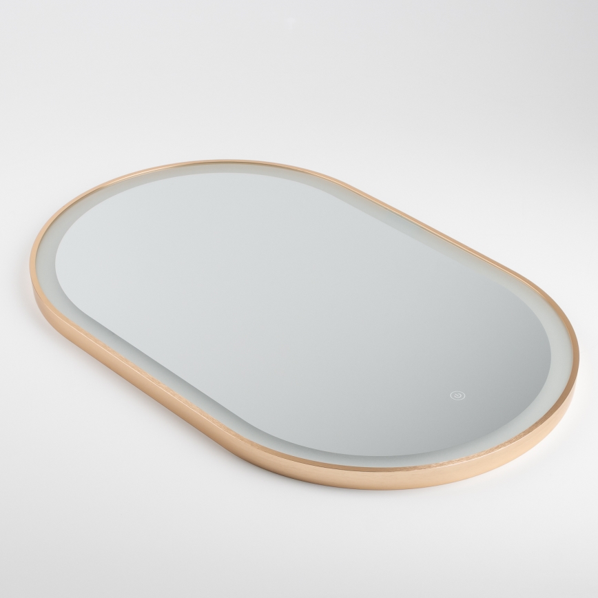 BRILAGI - Specchio da bagno LED ERBA LED/25W/230V 50x80 cm dorato IP44 CRI 90 dimmerabile + CCT