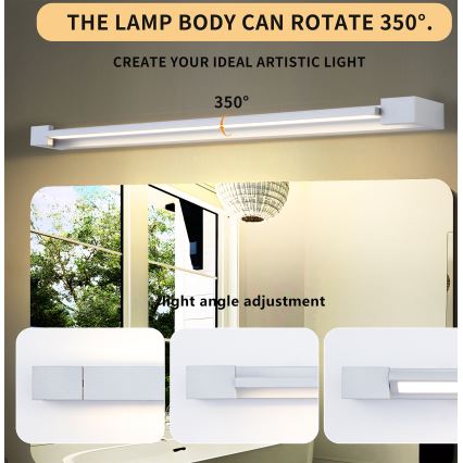 Brilagi - Illuminazione LED per specchio da bagno AQUA LINE LED/24W/230V 90 cm IP44 cromo opaco CRI 90