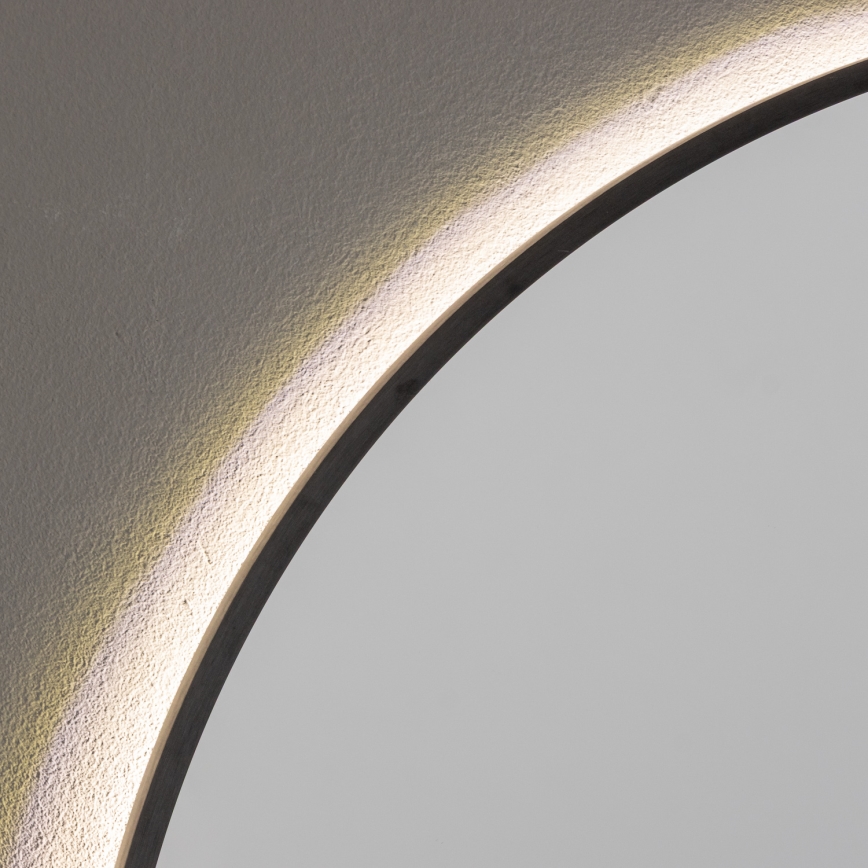 Brilagi - Specchio da bagno NOVARA LED/19W/230V Ø 60 cm nero IP44 CRI 90 dimmerabile + CCT