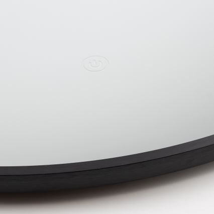 Brilagi - Specchio da bagno NOVARA LED/19W/230V Ø 60 cm nero IP44 CRI 90 dimmerabile + CCT