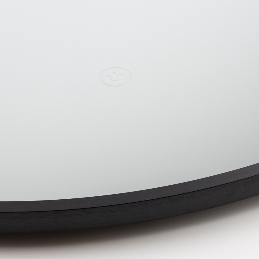 Brilagi - Specchio da bagno NOVARA LED/19W/230V Ø 60 cm nero IP44 CRI 90 dimmerabile + CCT