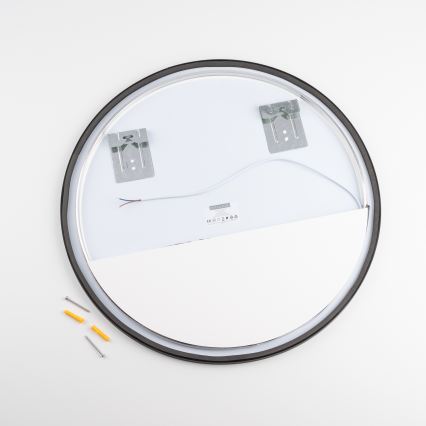 Brilagi - Specchio da bagno NOVARA LED/19W/230V Ø 60 cm nero IP44 CRI 90 dimmerabile + CCT