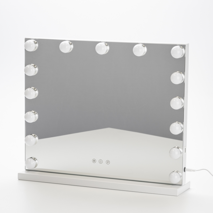 BRILAGI - LED Specchio da trucco dimmerabile HOLLYWOOD LED/15W/230V CCT + USB bianco