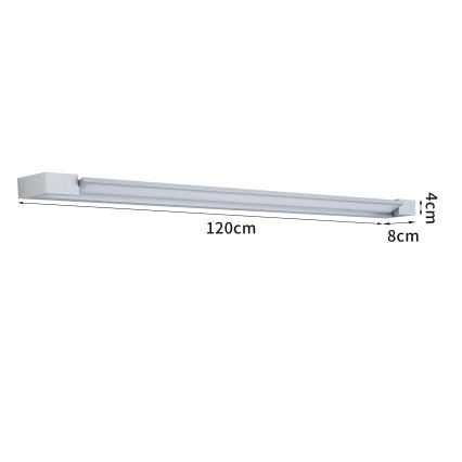 Brilagi - Illuminazione a LED per specchio da bagno AQUA LINE LED/36W/230V 120 cm IP44 cromo opaco CRI 90