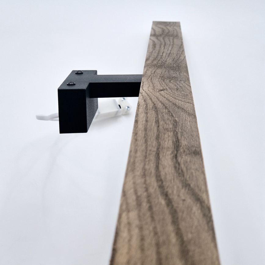 Brilagi - LED-Spiegelbeleuchtung für Badezimmer WOODY MIRROR LED/15W/230V 90 cm IP44 Eiche Walnuss/schwarz