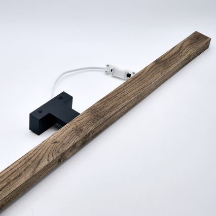 Brilagi - LED-Spiegelbeleuchtung für Badezimmer WOODY MIRROR LED/15W/230V 90 cm IP44 Eiche Walnuss/schwarz