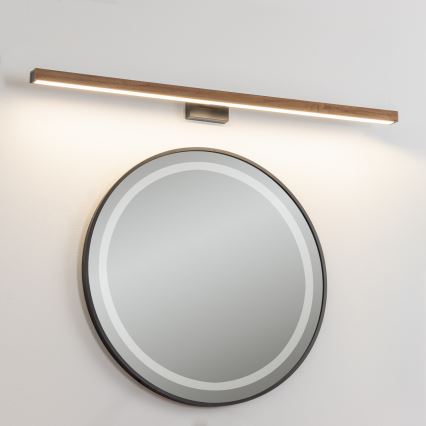 Brilagi - LED-Spiegelbeleuchtung für Badezimmer WOODY MIRROR LED/15W/230V 90 cm IP44 Eiche Kirsche/schwarz