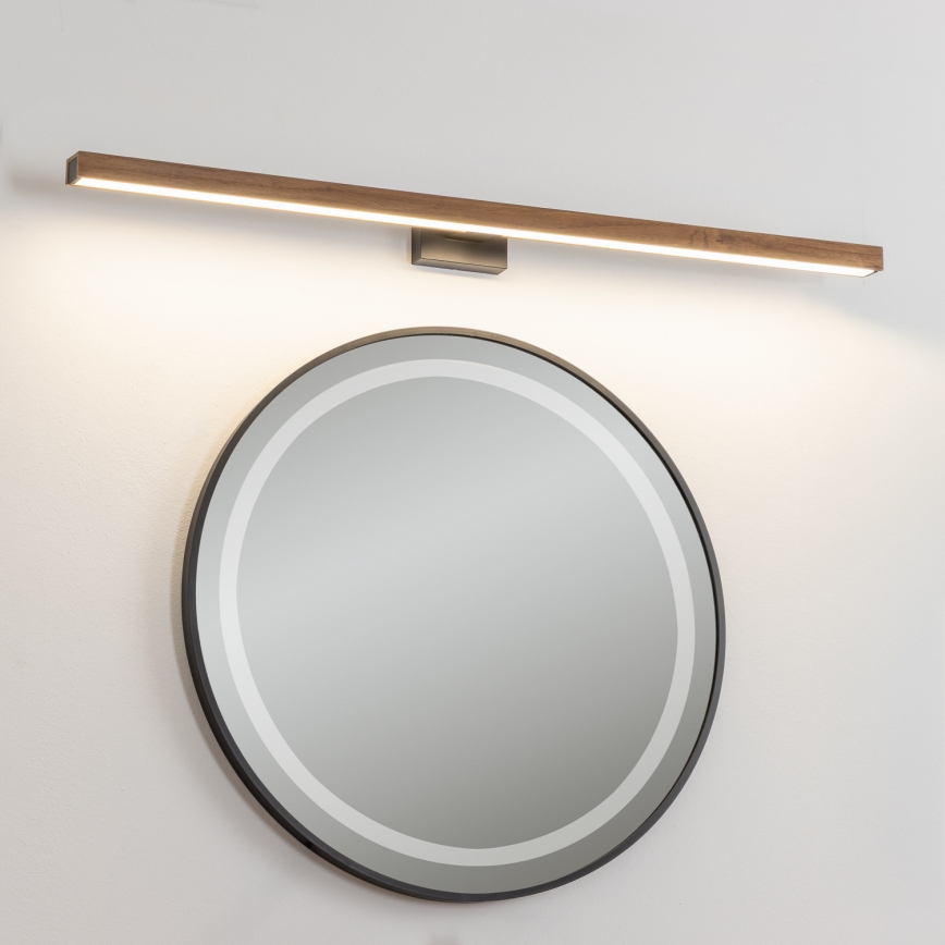 Brilagi - LED-Spiegelbeleuchtung für Badezimmer WOODY MIRROR LED/15W/230V 90 cm IP44 Eiche Kirsche/schwarz