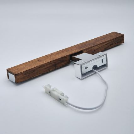 Brilagi - LED-Spiegelbeleuchtung für Badezimmer WOODY MIRROR LED/8W/230V 40 cm IP44 Eiche Kirsche/glänzendes Chrom