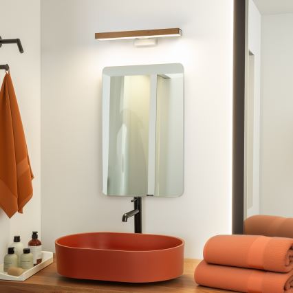 Brilagi - LED-Spiegelbeleuchtung für Badezimmer WOODY MIRROR LED/8W/230V 40 cm IP44 Eiche Kirsche/weiß